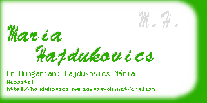 maria hajdukovics business card