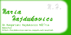 maria hajdukovics business card